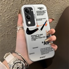 HONTINGA Vivo Y04 ile Uyumlu Kılıfı Silikon Kenar Sert Arka Düşüme Önleyici Basitlik Anti Düşme Kamera Korumali Streetwear Desen Telefon Kılıfı Kadın ve Erkek Için Uygundur K1-0870