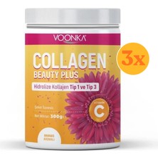 Vonka Voonka Beauty Collagen Plus Kollajen Tip 1 - Tip 3 Ananas Aromalı 300 G - 3 Adet (900 G)