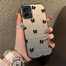 HONTINGA Samsung Galaxy A06 ile Uyumlu Kılıfı Silikon Kenar Sert Arka Düşüme Önleyici Basitlik Anti Düşme Kamera Korumali Küçük Fiyonk Desen Telefon Kılıfı Kadın ve Erkek Için Uygundur K1-0871