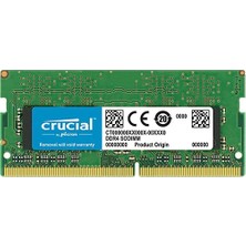 Crucial Crucıal 8gb Ddr4 2666MHZ 1rx8 PC4-2666V Notebook Ram Sodımm CT8G4SFS8266.M8FD