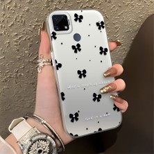 HONTINGA Realme C15 ile Uyumlu Kılıfı Silikon Kenar Sert Arka Düşüme Önleyici Basitlik Anti Düşme Kamera Korumali Küçük Fiyonk Desen Telefon Kılıfı Kadın ve Erkek Için Uygundur K1-0871