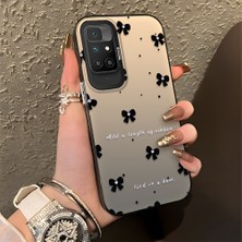 HONTINGA Xiaomi Redmi 10 2022 ile Uyumlu Kılıfı Silikon Kenar Sert Arka Düşüme Önleyici Basitlik Anti Düşme Kamera Korumali Küçük Fiyonk Desen Telefon Kılıfı Kadın ve Erkek Için Uygundur K1-0871