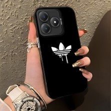 HONTINGA Realme C61 ile Uyumlu Kılıfı Silikon Kenar Sert Arka Düşüme Önleyici Basitlik Anti Düşme Kamera Korumali Marka Desen Telefon Kılıfı Kadın ve Erkek Için Uygundur K1-0869