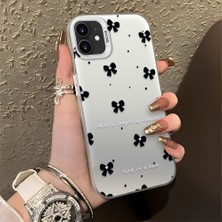 HONTINGA iPhone 12 Mini ile Uyumlu Kılıfı Silikon Kenar Sert Arka Düşüme Önleyici Basitlik Anti Düşme Kamera Korumali Küçük Fiyonk Desen Telefon Kılıfı Kadın ve Erkek Için Uygundur K1-0871