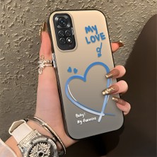 HONTINGA Xiaomi Redmi Note 11 ile Uyumlu Kılıfı Silikon Kenar Sert Arka Düşüme Önleyici Basitlik Anti Düşme Kamera Korumali Kalp Desen Telefon Kılıfı Kadın ve Erkek Için Uygundur K1-0868