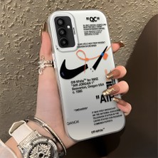 HONTINGA Samsung Galaxy M23 ile Uyumlu Kılıfı Silikon Kenar Sert Arka Düşüme Önleyici Basitlik Anti Düşme Kamera Korumali Streetwear Desen Telefon Kılıfı Kadın ve Erkek Için Uygundur K1-0870