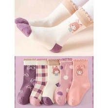 Bgk Çorap 5 Çift Karakter Desen Çocuk Çorabı Renkli