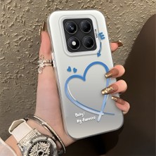 HONTINGA Xiaomi Redmi Note 14 Pro ile Uyumlu Kılıfı Silikon Kenar Sert Arka Düşüme Önleyici Basitlik Anti Düşme Kamera Korumali Kalp Desen Telefon Kılıfı Kadın ve Erkek Için Uygundur K1-0868