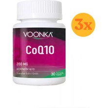 Vonka Voonka Co Q10 200 Mg Koenzim 30 Yumuşak Kapsül - 3 Adet (90 Kapsül) - Dezenfektan Hediyeli (%72 Alkol)