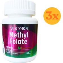Vonka Voonka Methly Folate 30 Tablet - 3 Adet (90 Tablet) - Dezenfektan Hediyeli (%72 Alkol)
