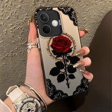 HONTINGA Oppo A5 Pro 5g ile Uyumlu Kılıfı Silikon Kenar Sert Arka Düşüme Önleyici Basitlik Anti Düşme Kamera Korumali Gül Desen Telefon Kılıfı Kadın ve Erkek Için Uygundur K1-0867