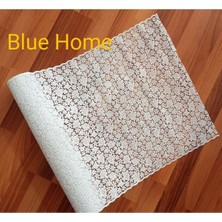 Özbience Pvc Dantel Raf Örtüsü, Kaymaz, Dolap ve Çekmece Koruyucu, Beyaz