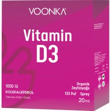 Vonka Voonka Vitamin D3 1000 Iu Sprey Damla 20 ml - Dezenfektan Hediyeli (%72 Alkol)