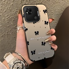 HONTINGA Xiaomi Redmi 10A ile Uyumlu Kılıfı Silikon Kenar Sert Arka Düşüme Önleyici Basitlik Anti Düşme Kamera Korumali Küçük Fiyonk Desen Telefon Kılıfı Kadın ve Erkek Için Uygundur K1-0871
