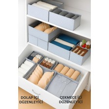 Özbience 6'lı Puantiye Desenli Dolap Içi Düzenleyici Kutu Seti