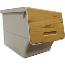 Özbience Bambu Görünümlü Tekerlekli Organizer 12 Lt, Pratik ve Şık Depolama Solution