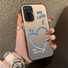 HONTINGA Xiaomi Redmi Note 10 Pro ile Uyumlu Kılıfı Silikon Kenar Sert Arka Düşüme Önleyici Basitlik Anti Düşme Kamera Korumali Kalp Desen Telefon Kılıfı Kadın ve Erkek Için Uygundur K1-0868