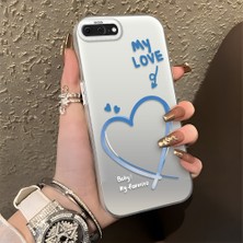 HONTINGA iPhone 8 Plus ile Uyumlu Kılıfı Silikon Kenar Sert Arka Düşüme Önleyici Basitlik Anti Düşme Kamera Korumali Kalp Desen Telefon Kılıfı Kadın ve Erkek Için Uygundur K1-0868