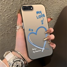 HONTINGA iPhone 8 Plus ile Uyumlu Kılıfı Silikon Kenar Sert Arka Düşüme Önleyici Basitlik Anti Düşme Kamera Korumali Kalp Desen Telefon Kılıfı Kadın ve Erkek Için Uygundur K1-0868