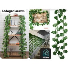 Dogant Yapay Yeşil Sarmaşık, Yapay Çiçek, Ev Süsü, Dekor 12 Adet Sarkık Sarmaşık