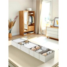 Özbience 8'li Gri Çizgili Çekmece Içi Organizer Seti, Düzenli Saklama Çözümü