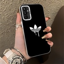 HONTINGA Samsung Galaxy M23 ile Uyumlu Kılıfı Silikon Kenar Sert Arka Düşüme Önleyici Basitlik Anti Düşme Kamera Korumali Marka Desen Telefon Kılıfı Kadın ve Erkek Için Uygundur K1-0869