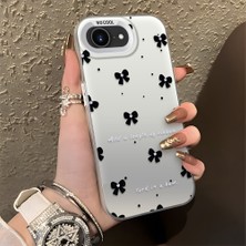 HONTINGA iPhone 16E ile Uyumlu Kılıfı Silikon Kenar Sert Arka Düşüme Önleyici Basitlik Anti Düşme Kamera Korumali Küçük Fiyonk Desen Telefon Kılıfı Kadın ve Erkek Için Uygundur K1-0871