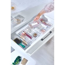 Özbience 6'lı Dolap Içi Takı ve Makyaj Organizer Seti, Şeffaf Akrilik, Yüksek Kalite