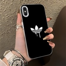 HONTINGA iPhone Xs Max ile Uyumlu Kılıfı Silikon Kenar Sert Arka Düşüme Önleyici Basitlik Anti Düşme Kamera Korumali Marka Desen Telefon Kılıfı Kadın ve Erkek Için Uygundur K1-0869