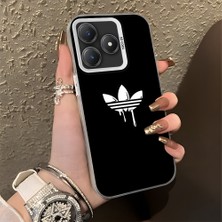 HONTINGA Realme C63 ile Uyumlu Kılıfı Silikon Kenar Sert Arka Düşüme Önleyici Basitlik Anti Düşme Kamera Korumali Marka Desen Telefon Kılıfı Kadın ve Erkek Için Uygundur K1-0869