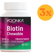 Vonka Voonka Biotin 5000 Mcg 60 Çiğneme Tableti - 3 Adet (180 Tablet)