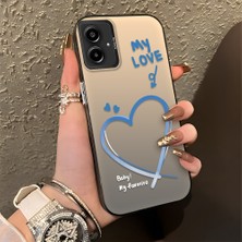 HONTINGA Samsung Galaxy A06 ile Uyumlu Kılıfı Silikon Kenar Sert Arka Düşüme Önleyici Basitlik Anti Düşme Kamera Korumali Kalp Desen Telefon Kılıfı Kadın ve Erkek Için Uygundur K1-0868