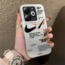 HONTINGA Infinix Smart 8 Pro ile Uyumlu Kılıfı Silikon Kenar Sert Arka Düşüme Önleyici Basitlik Anti Düşme Kamera Korumali Streetwear Desen Telefon Kılıfı Kadın ve Erkek Için Uygundur K1-0870