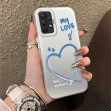 HONTINGA Samsung Galaxy A32 ile Uyumlu Kılıfı Silikon Kenar Sert Arka Düşüme Önleyici Basitlik Anti Düşme Kamera Korumali Kalp Desen Telefon Kılıfı Kadın ve Erkek Için Uygundur K1-0868