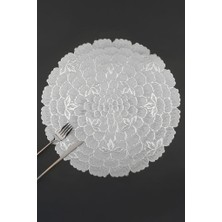 Digithome 6’lı Amerikan Servisi Supla Yuvarlak Gümüş 38 cm – ACR-623/20