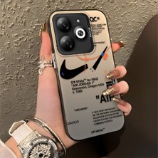 HONTINGA Infinix Smart 8 ile Uyumlu Kılıfı Silikon Kenar Sert Arka Düşüme Önleyici Basitlik Anti Düşme Kamera Korumali Streetwear Desen Telefon Kılıfı Kadın ve Erkek Için Uygundur K1-0870