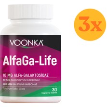 Vonka Voonka AlfaGa-Life 30 Çiğneme Tableti - 3 Adet (Toplam 90 Tablet) - Dezenfektan Hediyeli (%72 Alkol)