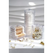 Özbience Elmas Desen Şeffaf 3'lü Makyaj Organizer Seti