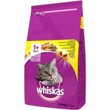 Whiskas Tavuklu Premium Kedi Maması 3,8 Kg Yetişkin Kediler İçin Lezzetli ve Besleyici