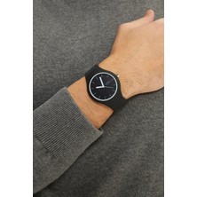 Aqua Di Polo 1987 Kadın Siyah Silikon Kordonlu Analog Kol Saati 40 mm Suya Dayanıklı Metal Kasa