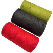 Angel Çanta Aksesuar Polyester Makrome Set  (Kırmızı, Fıstık Yeşil, Antrasit)