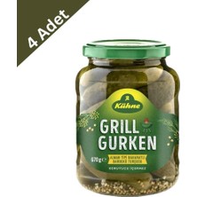 Kühne Alman Tipi Barbekü Salatalık Turşusu 670 g x 4 Adet