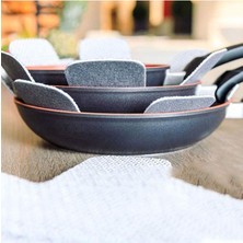 Özbience 3'lü Tava, Tencere ve Bor Cam Koruyucu Çizdirmez Keçe Seti