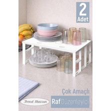 Özbience Iki Adet Çok Amaçlı Metal Raf, Mutfak ve Banyo Organizerleri
