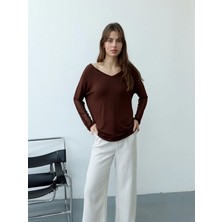 Şans Life Kolları Tül, Sırtı Parlak Taşlı Bluz