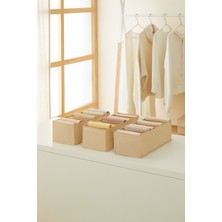 Özbience 3'lü 8 Bölmeli Katlanabilir Çamaşır Düzenleyici Organizer Seti