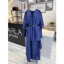 Miaruj Indigo Kimono Şalvar Pantalon