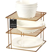 Özbience 3 Katlı Çok Amaçlı Mutfak Düzenleyici Raf, Tabak ve Bardak Organizer