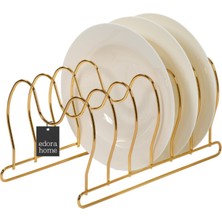 Özbience Çok Bölmeli Metal Organizer, Tava ve Tabak Düzenleyici, Çekmece Içi Saklama