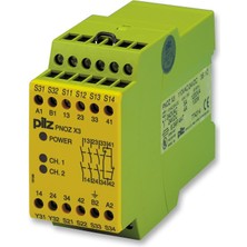 Pilz 774314 Pnoz X3 110VAC/24VDC 3no/1nc/so Emniyet Rölesi  Sıfır  Kutusuz